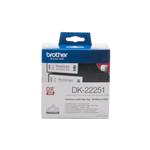 BROTHER DK-22251 CARTA A MODULO CONTINUO ETICHETTE 1 ROTOLO NERO/ROSSO SU BIANCO