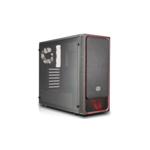 COOLER MASTER CASE MASTERBOX E500L MID TOWER ATX, RED W/ FULL WINDOW USB3X2,IO, 1X 5,25"",2X 2.5"",2X 3.5"",120MM LED FR. FAN+120MM R. FAN
